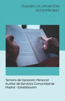 Temario de Oposición Personal Auxiliar de Servicios Comunidad de Madrid - Estabilización B0BP4173R5 Book Cover