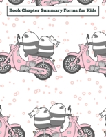 Book Chapter Summary Forms for Kids: A guided tool to help retain what you've read - Panda Cat Motorcycle 1696899443 Book Cover