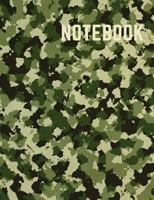 Notebook: Camouflage Print Composition Notebook 7.44x9.69 150 pages (75 sheets) College Ruled 1726075559 Book Cover