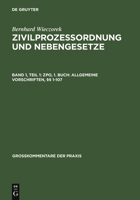 Zpo, 1. Buch: Allgemeine Vorschriften, 1-107 3111194779 Book Cover