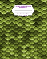 Lined Composition Notebook. Green Mermaid Scales Pattern: Cute Novelty Mermaid Gifts for Women Girls. Shades Of Green Scales Lined Paperback Notebook. 1693084945 Book Cover
