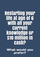 Restarting your life at age of 6 with all your current knowledge or $10 million in cash?: What would you prefer? (QF) B084DKG3FR Book Cover