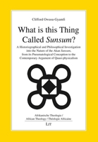 What is this Thing Called "Sunsum"?: A Historiographical and Philosophical Investigation into the Nature of the Akan "Sunsum", from its ... / African Theology / Théologie Africaine) 3643803346 Book Cover