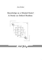 Knowledge as a Mental State? a Study on Oxford Realism 3832525157 Book Cover