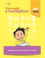 Aprende a multiplicar: Aprende las tablas, ejercita y pinta B089M61NZD Book Cover