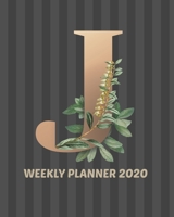 Weekly Planner 2020: January - December 2020 Monthly View Weekly View with Hourly AM/PM Calendar Views Monthly Review & Performance and Alphabet Cover - Monday start 1706281668 Book Cover