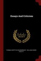 Essays and Criticisms 1017323593 Book Cover