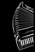 Notizbuch: A5 Block liniert - 120 Seiten Linien Notizbuch - Halbes Akkordeon passend als Geschenk f�r Akkordeon Musiker! 1691048828 Book Cover