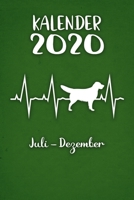 Kalender 2020: Gr�ner Tageskalender Golden Retriever Herzschlag Hunde 2. Halbjahr Juli Dezember ca DIN A5 wei� �ber 190 Seiten 1650652763 Book Cover