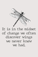 It is in the midset of change we often discover wings we never knew we had: Spiritual Notebook dragonflies 120 Blank lined pages with beautiful dragonfly design in each page 6" x 9" Journal 167888961X Book Cover