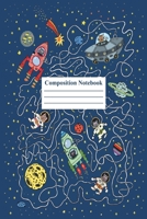 Composition Notebook: Kittens in Space, Space and Galaxy 1082861057 Book Cover