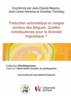 Traduction automatique et usages sociaux des langues (French Edition) 2492327140 Book Cover