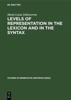 Levels of representation in the lexicon and in the syntax 3110131498 Book Cover