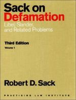 Sack on Defamation: Libel, Slander and Related Problems (2-Volume Set) 0872241181 Book Cover