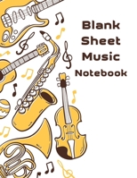 Blank Sheet Music Notebook: Standard Manuscript Paper. Music Manuscript Paper . Songwriting of Staff Paper Musicians Notebook 12 Staves per Page. Songbook Journal for Piano, Guitar, Violin 1695113683 Book Cover