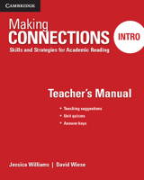 Making Connections Intro Teacher's Manual: Skills and Strategies for Academic Reading 1107516099 Book Cover