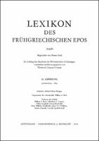 Lexikon des fruhgriechischen Epos Lfg. 25: chalkoparhios - Wps 3525255284 Book Cover