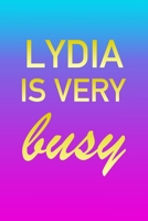Lydia: I'm Very Busy 2 Year Weekly Planner with Note Pages (24 Months) Pink Blue Gold Custom Letter L Personalized Cover 2020 - 2022 Week Planning Monthly Appointment Calendar Schedule Plan Each Day,  1707984948 Book Cover