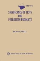 Significance of Tests for Petroleum Products 0803162081 Book Cover