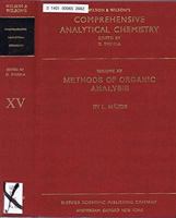 Methods of Organic Analysis (Comprehensive Analytical Chemistry) 0444997040 Book Cover