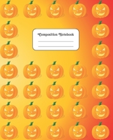 Composition Notebook: Orange Halloween Pumpkin - Colored Cover 1698678487 Book Cover