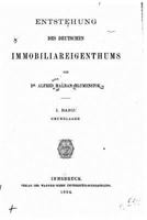 Entstehung Des Deutschen Immobiliareigenthums 1142866459 Book Cover