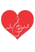 chiave Battiti cardiaci della musicale: libro di musica, note, quaderno, blocco note, 120 pagine, libro regalo souvenir, adatto anche come decorazione per compleanno o Natale 1651836965 Book Cover