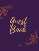 Guest Book - Golden Frame #2 on Pink Paper 1034260588 Book Cover
