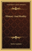 History And Reality B0007DSO0I Book Cover