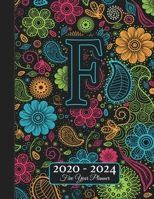 Five Year Planner: Monogram F Voodoo Style Binding I Your Initials Motivational Bullet Planner I 5 Years Appointments, Family Events, Log Book Business I Agenda & Schedule Journal I Christmas Gift 1673967116 Book Cover