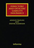Directors' and Officers' Liability Insurance 1843116308 Book Cover