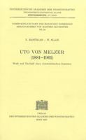 Uto Von Melzer (1881-1961): Werk Und Nachlass Eines Osterreichischen Iranisten 3700108044 Book Cover