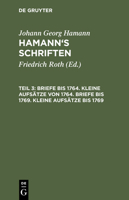 Hamann's Schriften, Vol. 3 (Classic Reprint) 1286402883 Book Cover