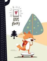 love book: Fox collection cover and Dot Graph Line Sketch pages, Extra large (8.5 x 11) inches, 110 pages, White paper, Sketch, Draw and Paint 1724712322 Book Cover