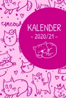 Kalender 2020/21: Gleitender Katzen-Kalender f�r ein komplettes Jahr (2020/21) mit tollen Katzenillustrationen. Jahres-, Monats�bersicht und Feiertagen. Eine Woche auf zwei Seiten. 1710296119 Book Cover