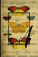 Letter A - Monogram Butterfly Music Journal - Blank Sheetmusic: 120 pages to write your music compositions 1695850165 Book Cover
