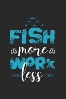 Fish More Work Less: Cuaderno Para Los Aficionados A La Pesca Y Los Pescadores. Cuaderno Y Cuaderno De Ejercicios Para La Escuela Y El Trabajo 1655243977 Book Cover