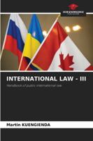 International Law - III 6208927668 Book Cover