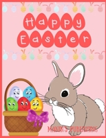 Happy Easter: Spring Bunny Coloring Book B08XXVMY7Y Book Cover