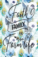 My Sermon Notes Journal: Faith Family And Farm Life 100 Days to Record, Remember, and Reflect Scripture Notebook Prayer Requests Blue Peacock Feather 1705795277 Book Cover