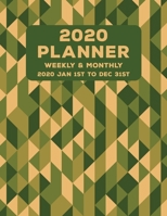 Weekly Monthly 2020 Planner Geometric Triangles Green: January to December Calendar 1676469370 Book Cover