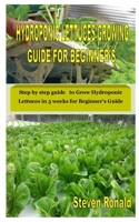 HYDROPONIC LETTUCES GROWING GUIDE FOR BEGINNER'S: Step by step guide to Grow Hydroponic Lettuces in 3 weeks for Beginner's Guide B08GB6W9TW Book Cover