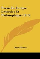 Essais De Crtique Litteraire Et Philosophique (1913) 1166045005 Book Cover