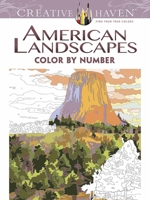 Creative Haven American Landscapes Color by Number Coloring Book 0486798550 Book Cover