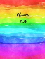 2020 Planner Weekly Monthly Rainbow Colors, Daily Agenda, Calendar 12 months large (8,5 x 11 in) Pretty gift: Jan 1, 2020 to Dec 31, 2020: Weekly & Monthly View Planner, Organizer & Diary Notebook Jou 1673697003 Book Cover