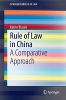 Rule of Law in China: A Comparative Approach 3662446219 Book Cover