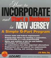 How To Incorporate and Start a Business in New Jersey 1558505911 Book Cover