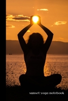 sunset yoga notebook: small lined Yoga Notebook / Travel Journal to write in (6'' x 9'') 120 pages 1691053341 Book Cover