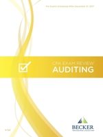 Becker CPA Exam Review: Auditing v. 3.2 1943628467 Book Cover