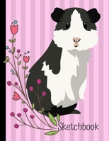 Sketchbook: Guinea Pig Pink Sketch Book 8.5 x 11 Blank Paper 100 Pages Notebook For Drawing Art Journal 1708133801 Book Cover